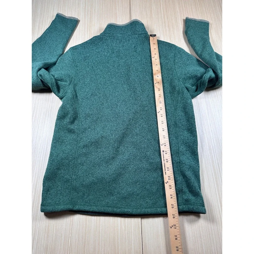 The North Face Never Stop Exploring Knit Jacket Mens S Green Lined‎ Quarter Zip
